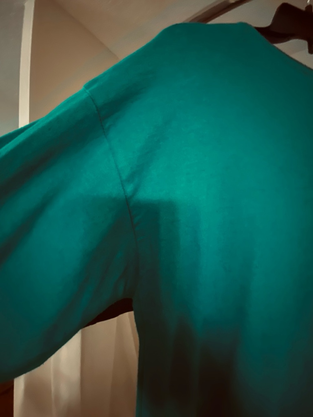 Johnny Was TeeShirt Maxi Dress. Teal & Turquoise, Sz Small. NWOT. Gold Butterfly - Picture 8 of 12